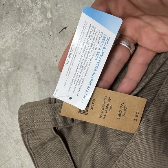 Duluth Trading Co Pants Men's 42x30 Brown Flex Fire Hose Standard Fit Cargo Work - Picture 2 of 9